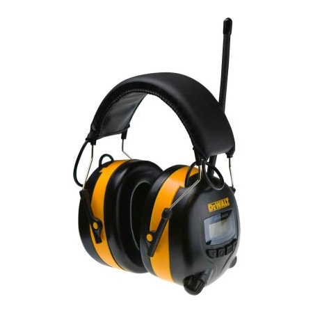 Radians DeWALT DPG15DW Earmuff With Digital AM/FM, NRR 25dB, Black/Yellow DPG15